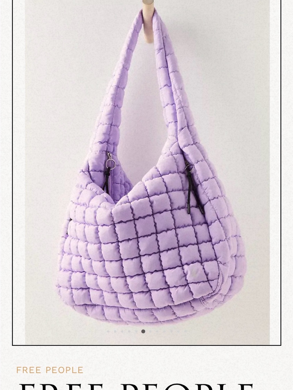 Free People Lavender Quilted Shoulder Bag